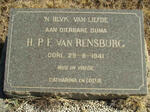 RENSBURG H.P.F, van -1941
