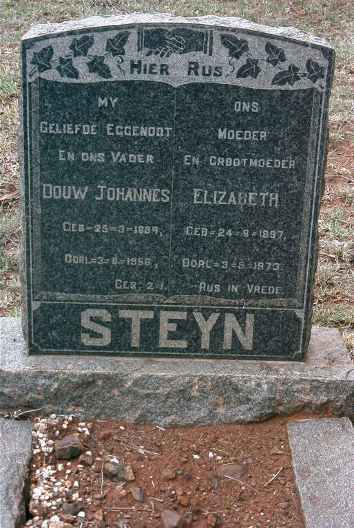 STEYN Douw Johannes 1884-1956 & Elizabeth 1897-1973
