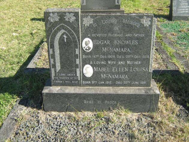 McNAMARA Edgar Knowles 1906-1958 & Mabel Ellen Louisa 1912-1981