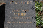 VILLIERS Christiaan Gotliep, de 1903-1971