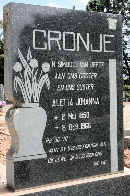 CRONJE Aletta Johanna 1950-1966