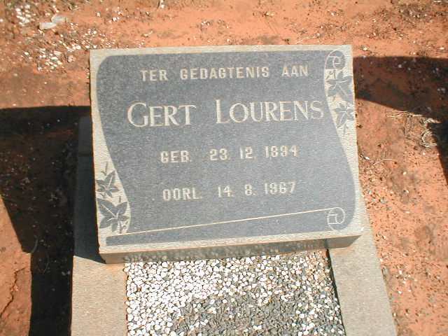 LOURENS Gert 1894-1967
