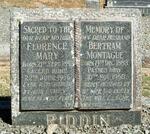 RIDDIN Bertram Montague 1883-1960 & Florence Mary 1892-1956