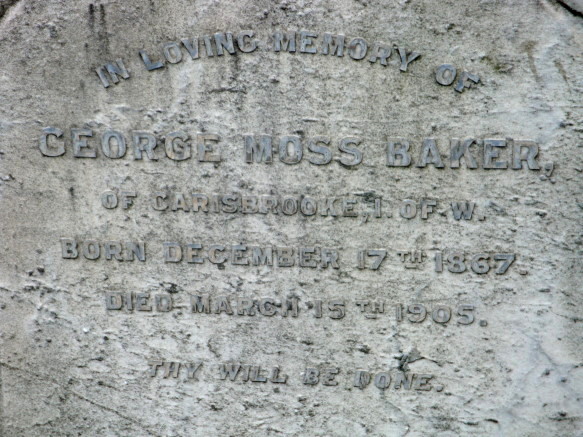 BAKER George Moss 1867-1905