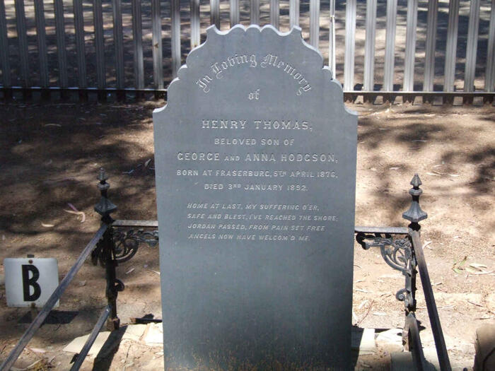 HODGSON Henry Thomas 1876-1892