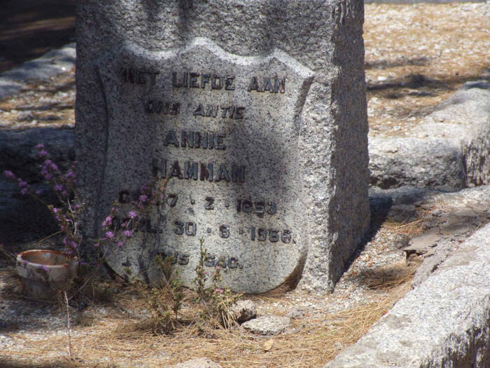 HAMMAN Annie 1893-1966