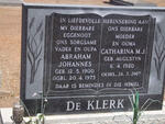 KLERK Abraham Johannes, de 1900-1973 & Catharina M.J. AUGUSTYN 1920-2007