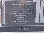 LOUW J.E. 1887-1967 & Genefrede F. DE VILLIERS 1885-1979