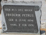 ? Frederik Petrus 1894-1976