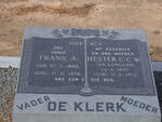 KLERK Frans S., de 1898-1978 & Hester C.C.W. JORDAAN 1897-1974