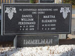 IMMELMAN Daniel William Ferdinand 1899-1978 & Martha Elizabeth 1899-1985