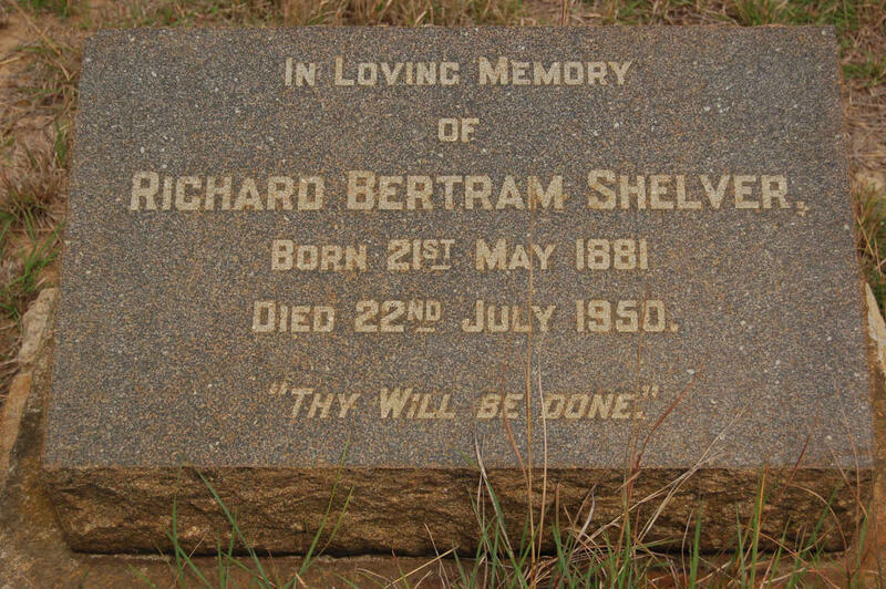 SHELVER Richard Bertram 1881-1950