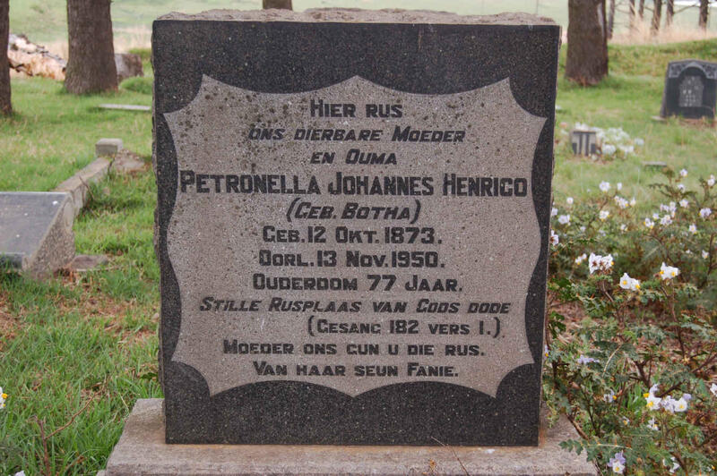 HENRICO Petronella Johannes nee BOTHA 1873-1950