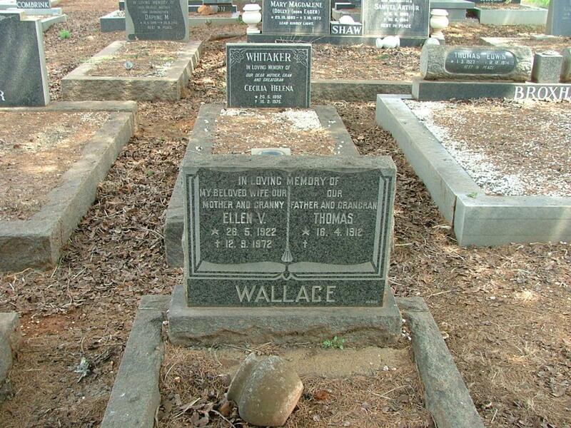 WALLACE Thomas 1912- & Ellen V. 1922-1972