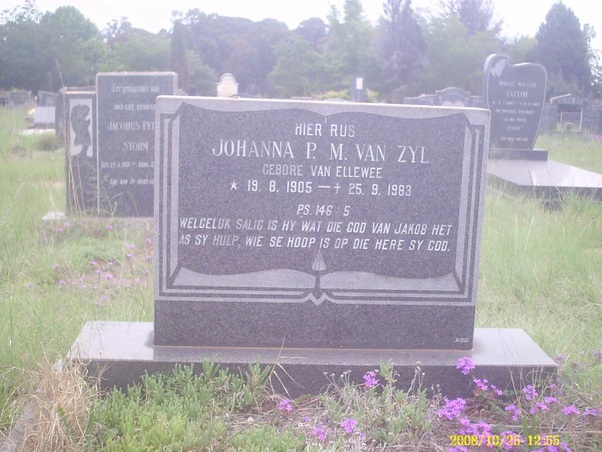 ZYL Johanna P. M., van nee VAN ELLEWEE 1905-1983