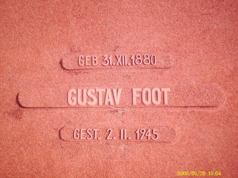 FOOT Gustav  1880-1945
