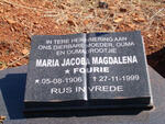 WALT Nicolaas, van der 1906-1996 & Maria Jacoba Magdalena FOURIE 1906-1999