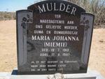 MULDER Maria Johanna 1913-1997