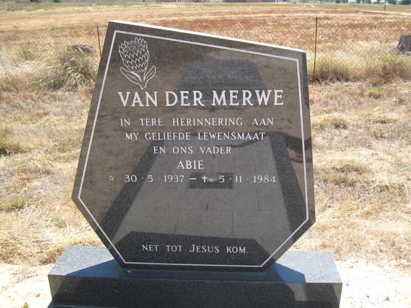 MERWE Abie, van der 1937-1984