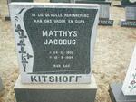 KITSHOFF  Matthys Jacobs 1900-1984
