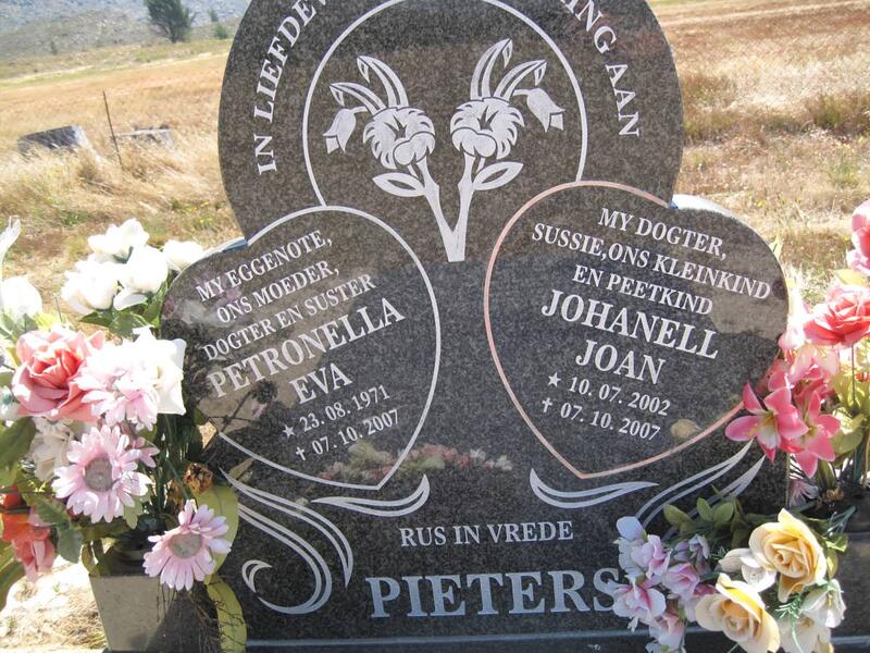 PIETERS Petronella Eva 1971-2007 :: PIETERS Johanell Joan 2002-2007