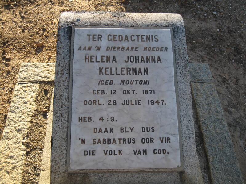 KELLERMAN Helena Johanna nee MOUTON 1871-1947