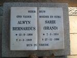 ? Alwyn Bernardus 1908-1949 & Sarie BRAND 1914-1996