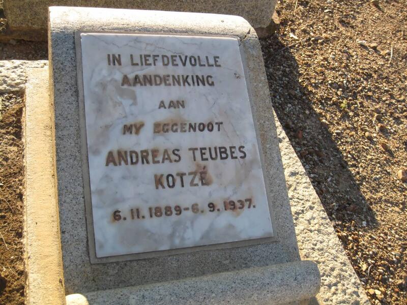 KOTZé Andreas Teubes 1889-1937