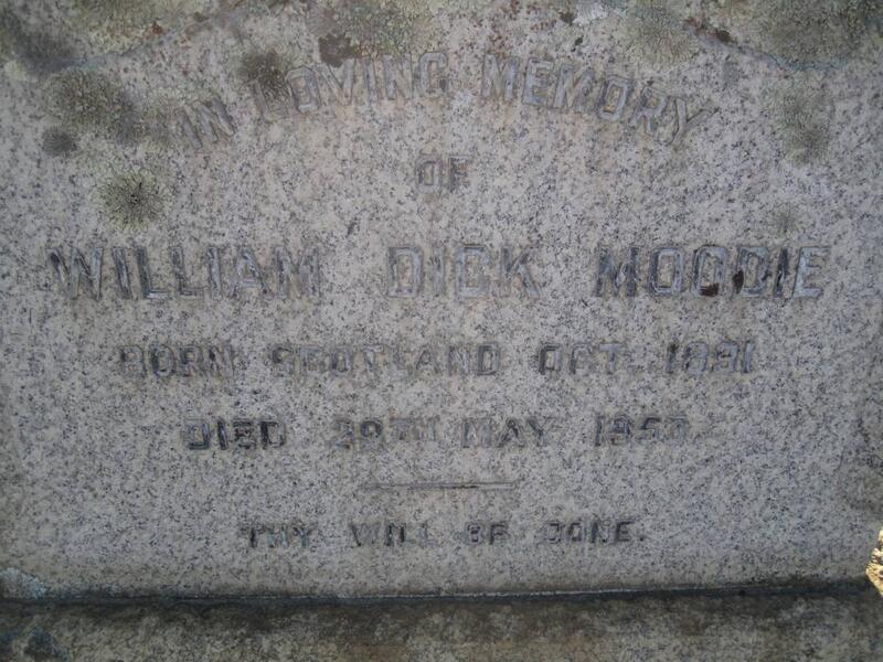 MOODIE William Dick 1891-1950