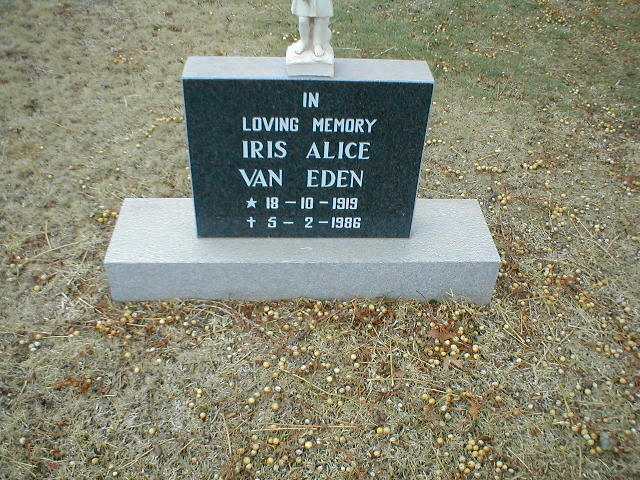 EDEN Iris Alice, van 1919-1986