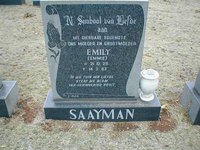 SAAYMAN Emily 1929-1983