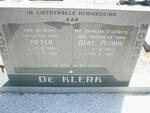KLERK Pieter, de 1922-1991 & Gert Petrus 1923-1987