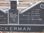 ACKERMAN Marthinus Andrias 1889-1941 & Martha Elizabeth BERG 1898-1974 
