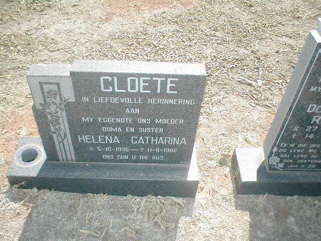 CLOETE Helena Catharina 1935-1986