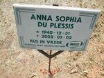 PLESSIS Anna Sophia, du 1940 - 2002