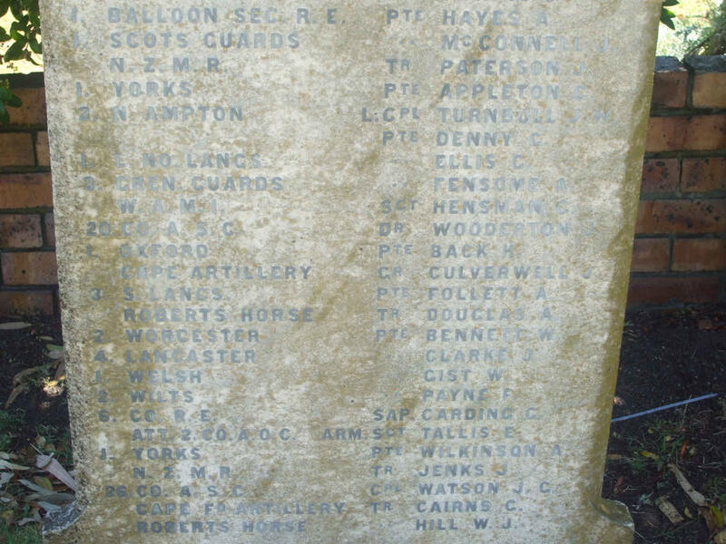 1899-1902 British Soldiers who died at No. 3 General Hospital Rondebosch_3