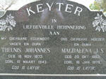 KEYTER Theunis Johannes 1873-1943 & Magdalena J.S. 1883-1979
