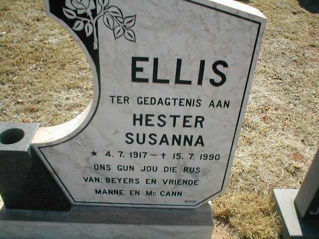 ELLIS Hester Susanna 1917-1990
