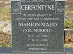 CERFONTYNE Marion Maud nee MURPHY 1926-2006