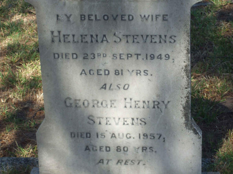 STEVENS George Henry -1957 & Helena -1949