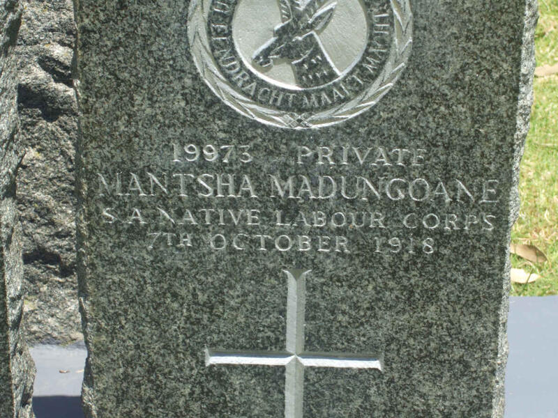 MADUNGOANE Mantsha −1918