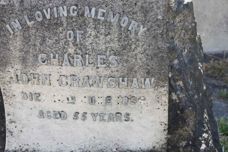 CRAWSHAW Charles John -1896