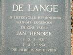 LANGE Jan Hendrik, de 1927-1993