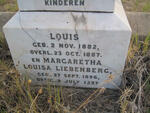 LIEBENBERG Louis 1882-1887 :: LIEBENBERG Margaretha Louisa 1896-1897