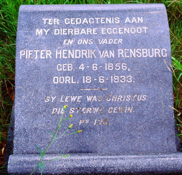 RENSBURG Pieter Hendrik, van 1856-1933