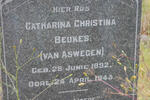 BEUKES Catharian Christina nee VAN ASWEGEN 1892-1943
