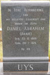 UYS Daniël Abraham 1888-1976