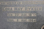 RYKSEN Cora May 1877-1964