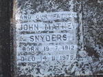 SNYDERS John Mathew 1912-1975