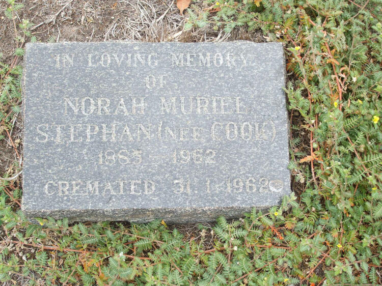 STEPHAN Norah Muriel nee COOK 1885-1962